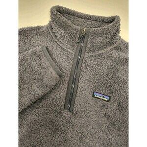 Patagonia Sweater Womens S Los Gatos 1/4 Zip Fleece Pullover Gray Sherpa Outdoor